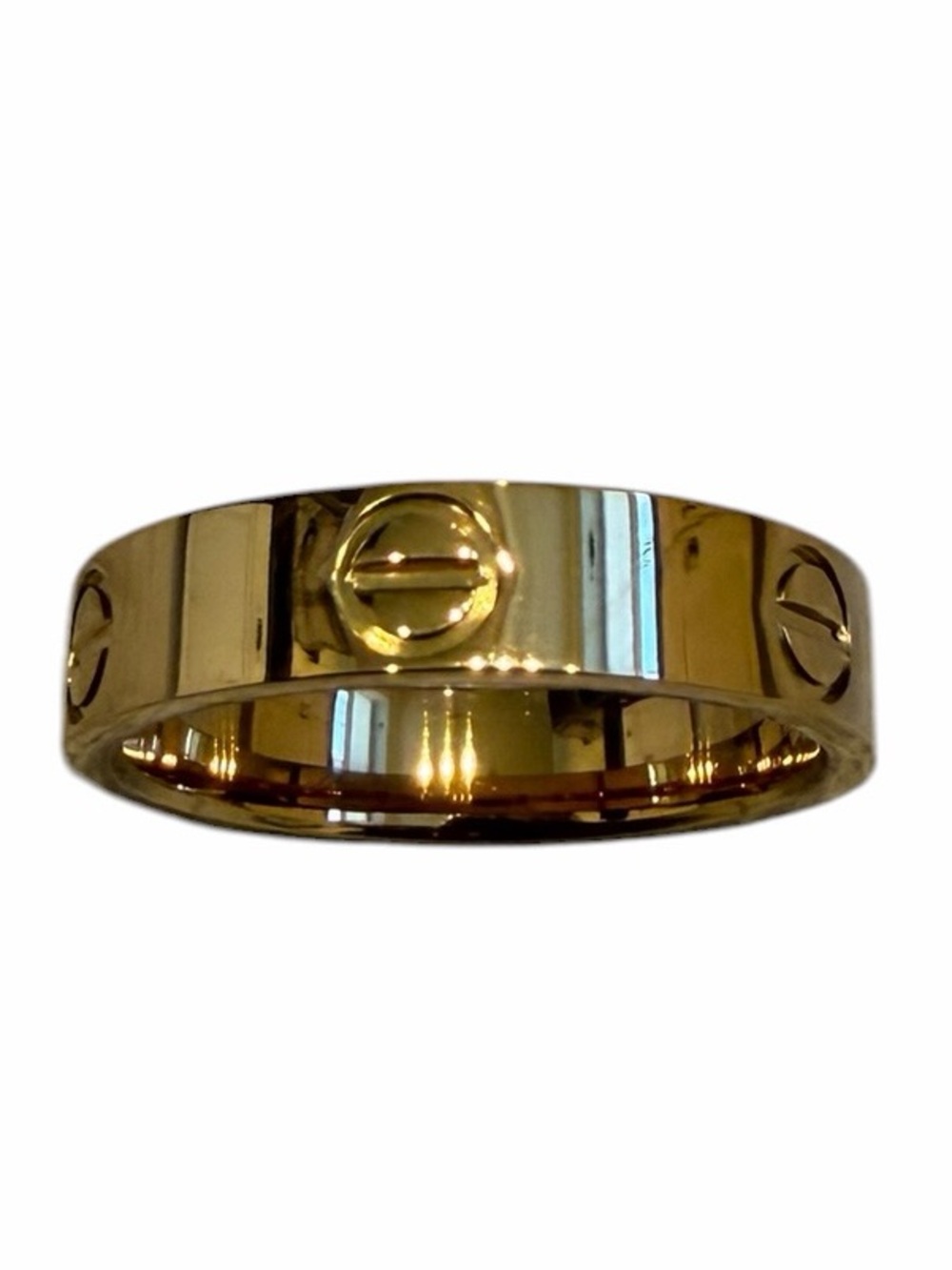 GOLD Screw Fashion Ring Size 7